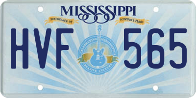 MS license plate HVF565