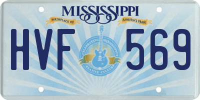 MS license plate HVF569