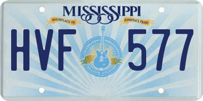 MS license plate HVF577