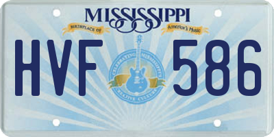 MS license plate HVF586