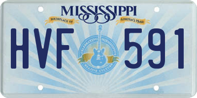 MS license plate HVF591