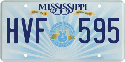 MS license plate HVF595