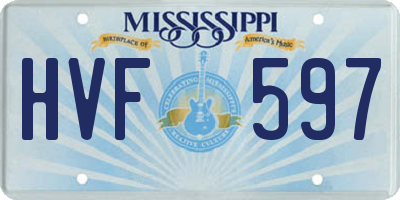 MS license plate HVF597