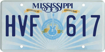 MS license plate HVF617