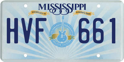 MS license plate HVF661