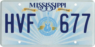 MS license plate HVF677