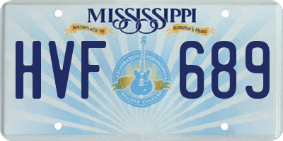 MS license plate HVF689