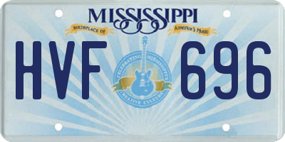 MS license plate HVF696