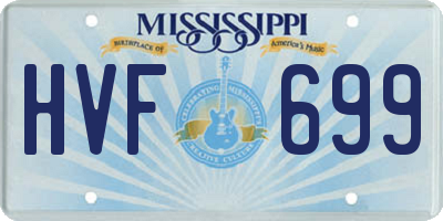 MS license plate HVF699