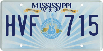 MS license plate HVF715