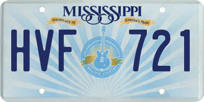 MS license plate HVF721