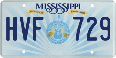 MS license plate HVF729