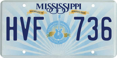 MS license plate HVF736