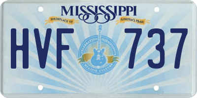 MS license plate HVF737