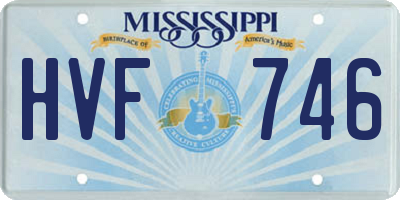MS license plate HVF746