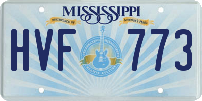 MS license plate HVF773