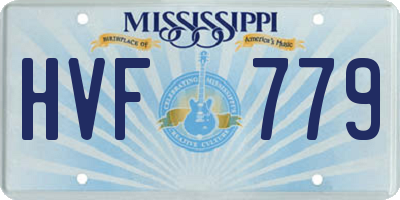 MS license plate HVF779