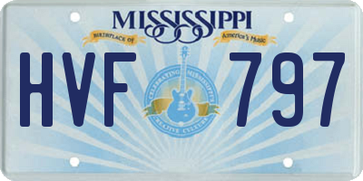 MS license plate HVF797