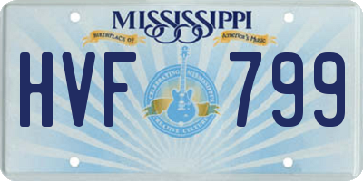 MS license plate HVF799