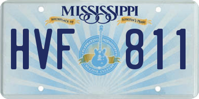 MS license plate HVF811