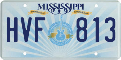 MS license plate HVF813