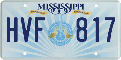 MS license plate HVF817