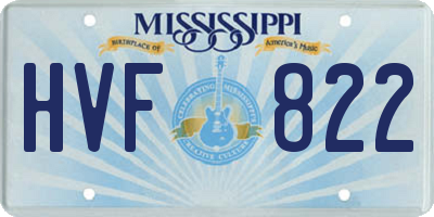 MS license plate HVF822