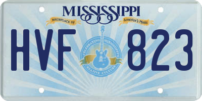 MS license plate HVF823