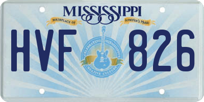 MS license plate HVF826