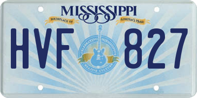 MS license plate HVF827