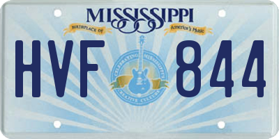 MS license plate HVF844