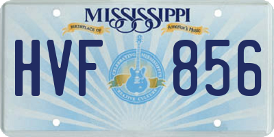 MS license plate HVF856