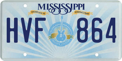 MS license plate HVF864