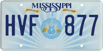 MS license plate HVF877