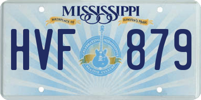 MS license plate HVF879