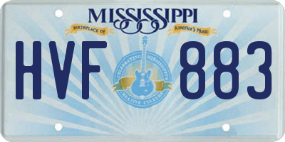 MS license plate HVF883