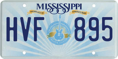 MS license plate HVF895