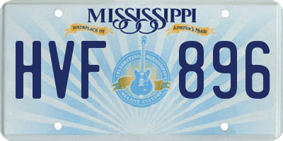 MS license plate HVF896