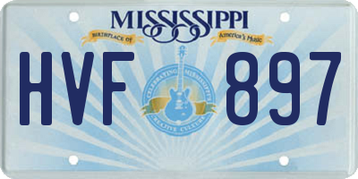 MS license plate HVF897