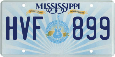 MS license plate HVF899