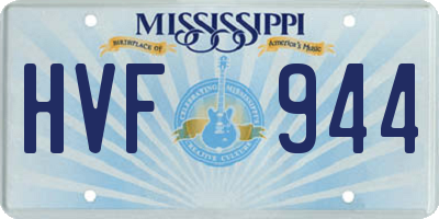 MS license plate HVF944