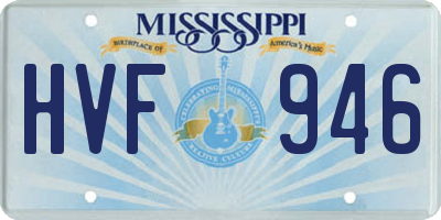 MS license plate HVF946