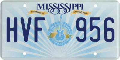 MS license plate HVF956