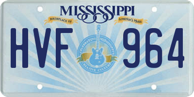 MS license plate HVF964