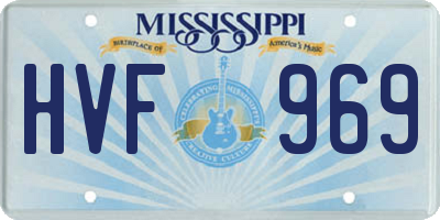 MS license plate HVF969
