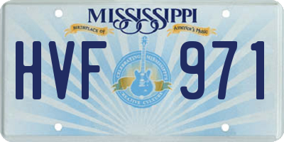 MS license plate HVF971