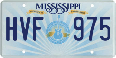 MS license plate HVF975