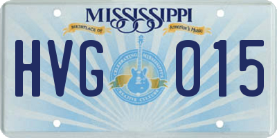 MS license plate HVG015