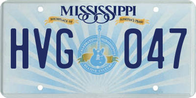MS license plate HVG047