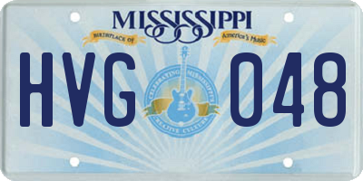 MS license plate HVG048